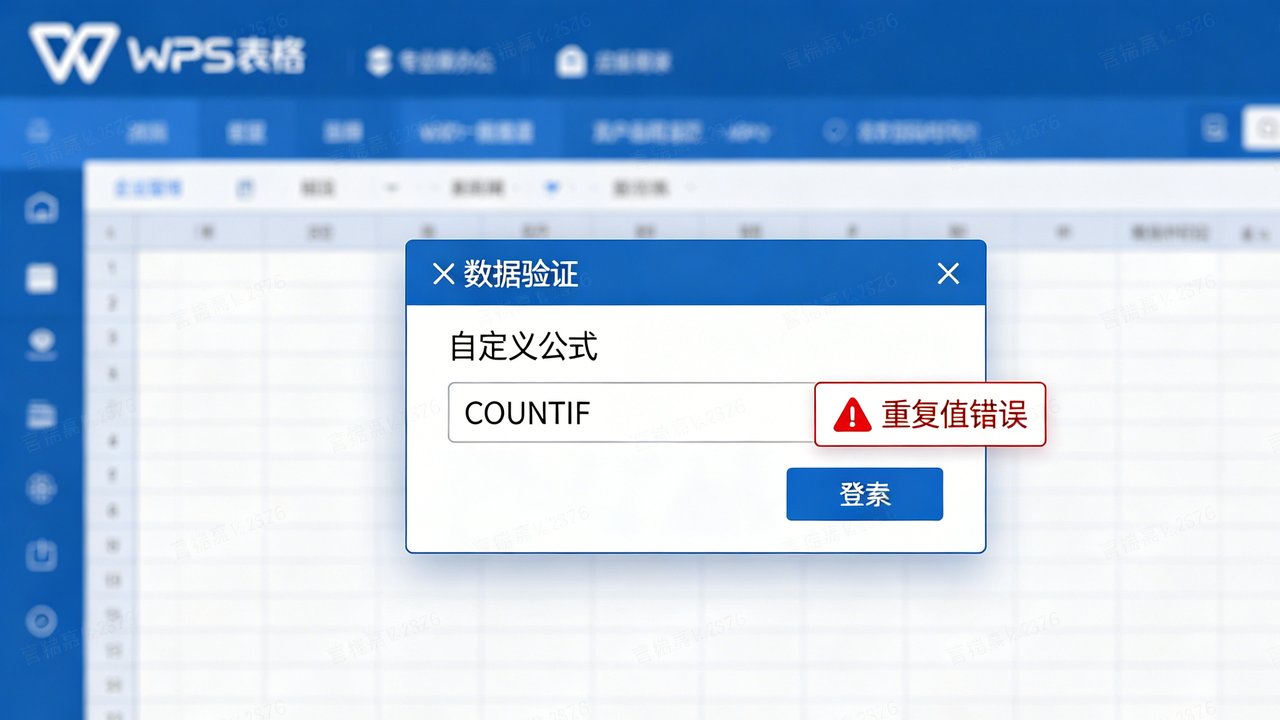 WPS表格自定义公式验证