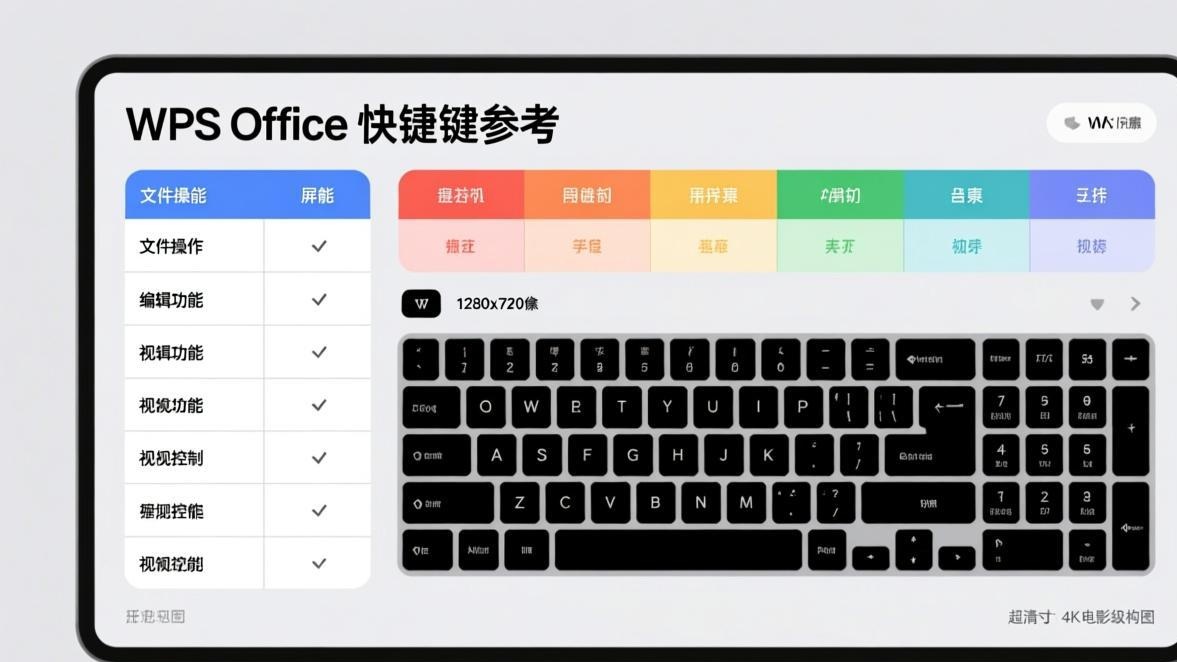 WPS文字快捷键编辑界面