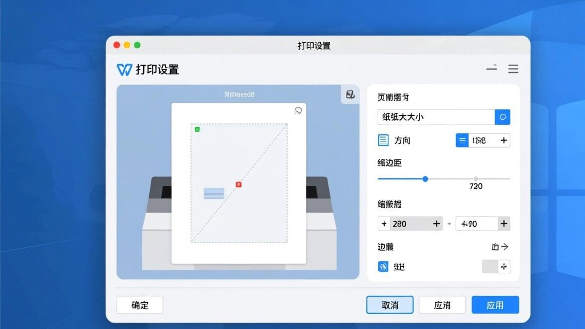 WPS表格打印设置界面