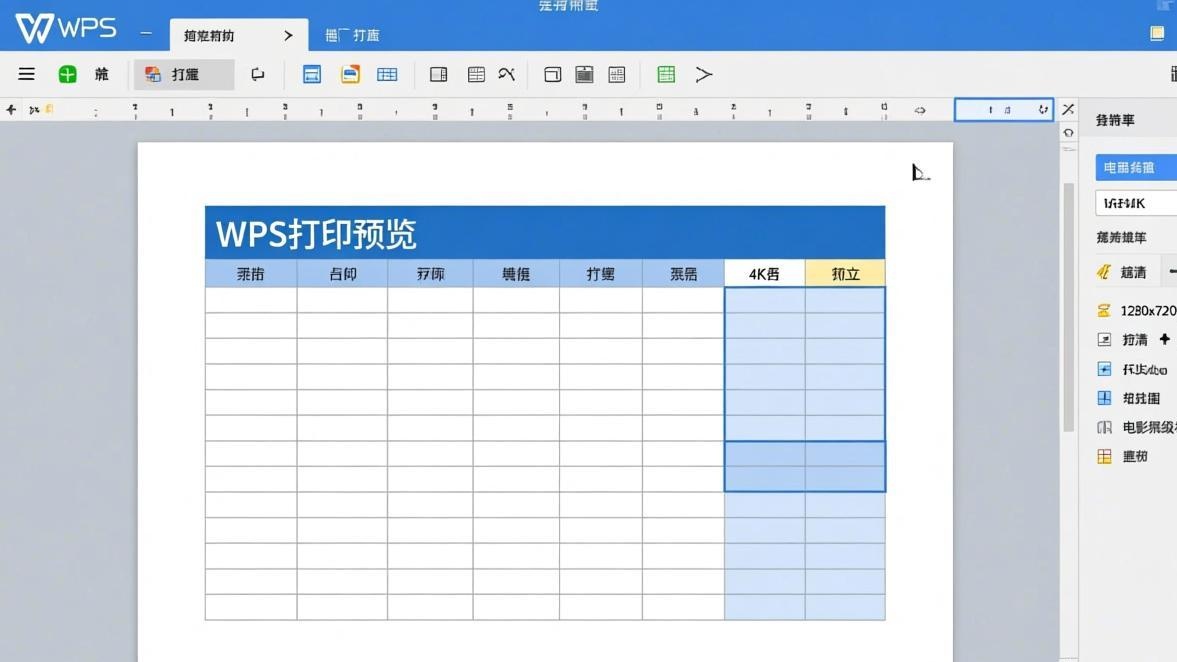 WPS打印预览效果