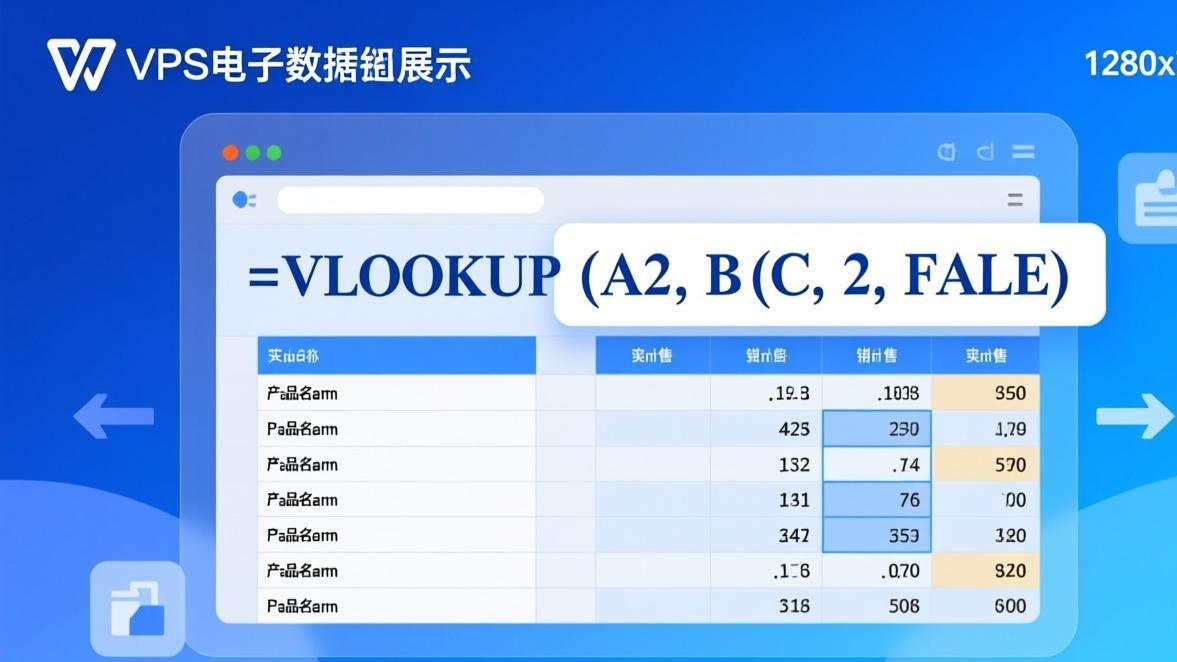 WPS表格VLOOKUP函数示例